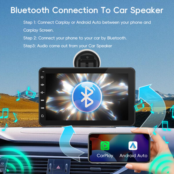 Pantalla CarPlay y Android Auto Inalámbrica HD 7”