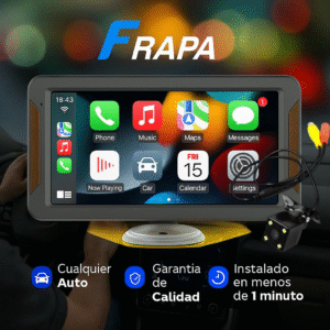 Pantalla CarPlay y Android Auto Inalámbrica HD 7”+ Camara de Retroceso